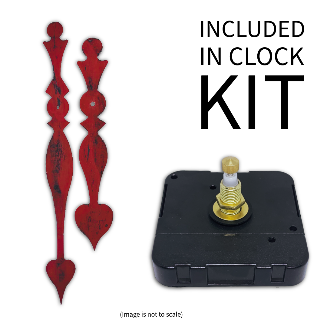 Rustic Red - Clock Hand Kit - For Clocks 20" - 21" in Size