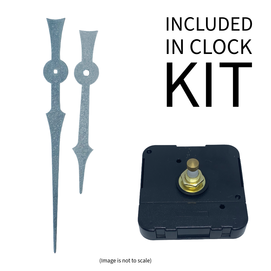 Struck Metal - Clock Hand Kit - For Clocks 12-1/2" - 13-1/2" in Size