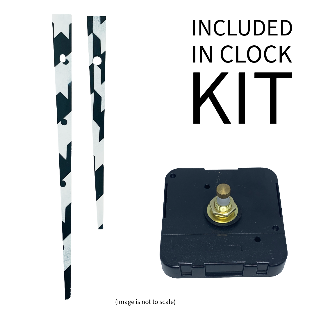 Studio Houndstooth - Clock Hand Kit - For Clocks 10-1/2" - 11-1/2" in Size