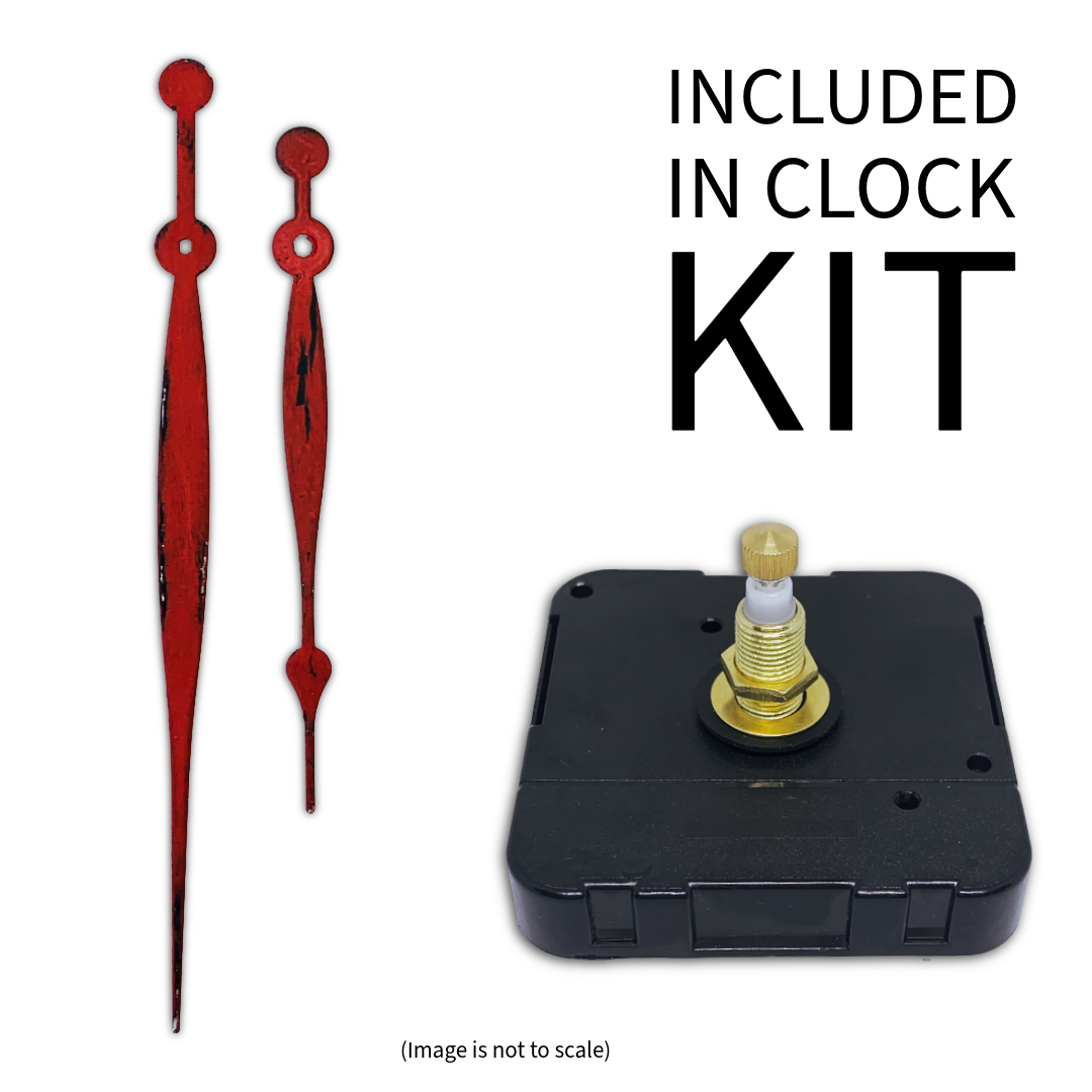 Rustic Red - Clock Hand Kit - For Clocks 16" - 17" in Size