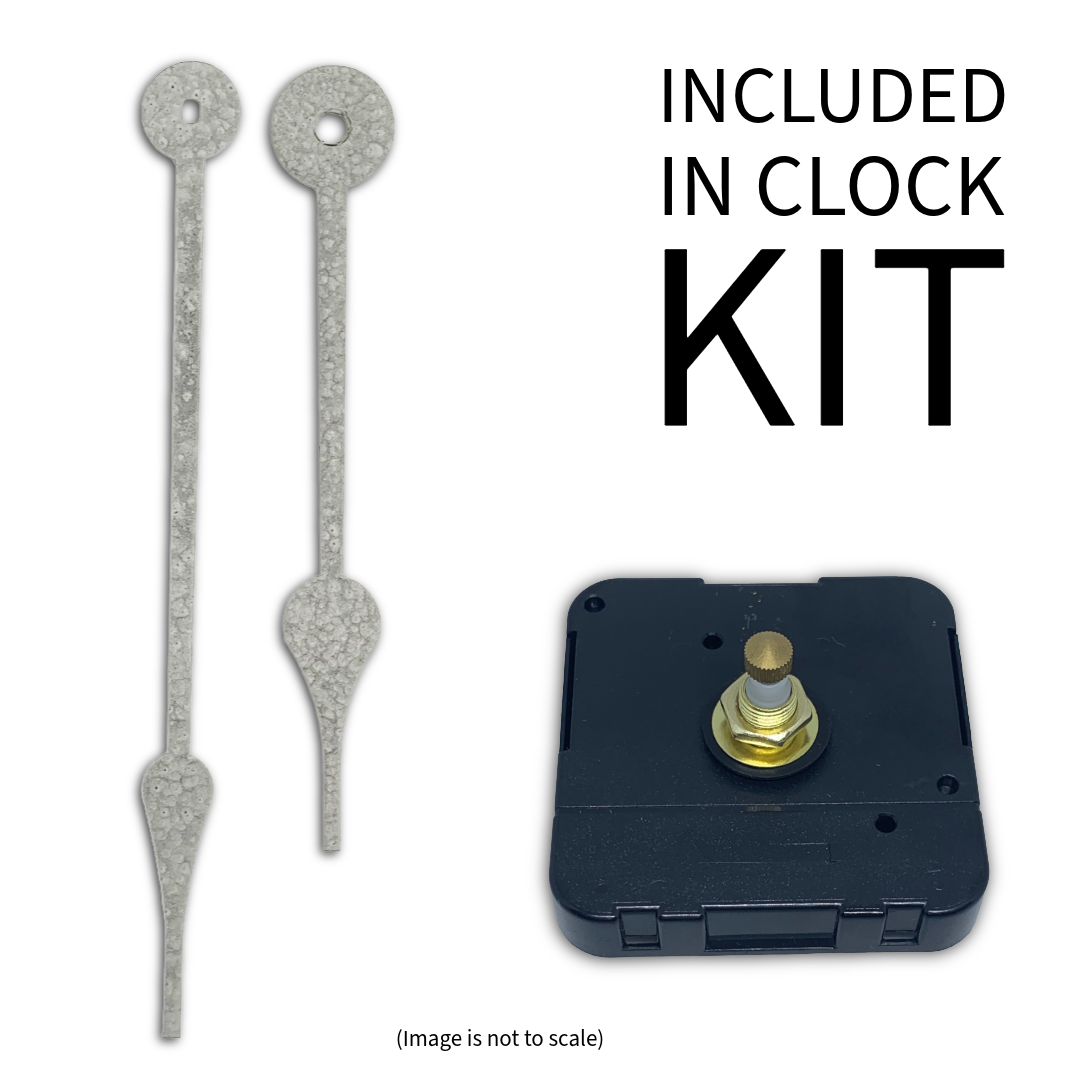 Struck Metal - Clock Hand Kit - For Clocks 12" - 13" in Size