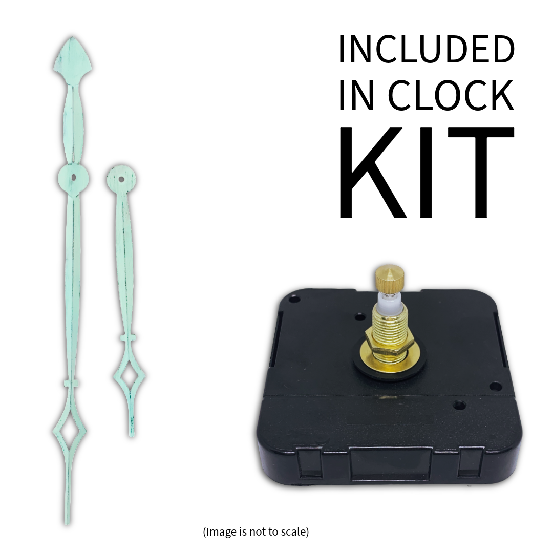 Rustic Mint- Clock Hand Kit - For Clocks 25-1/2" - 26-1/2" in Size