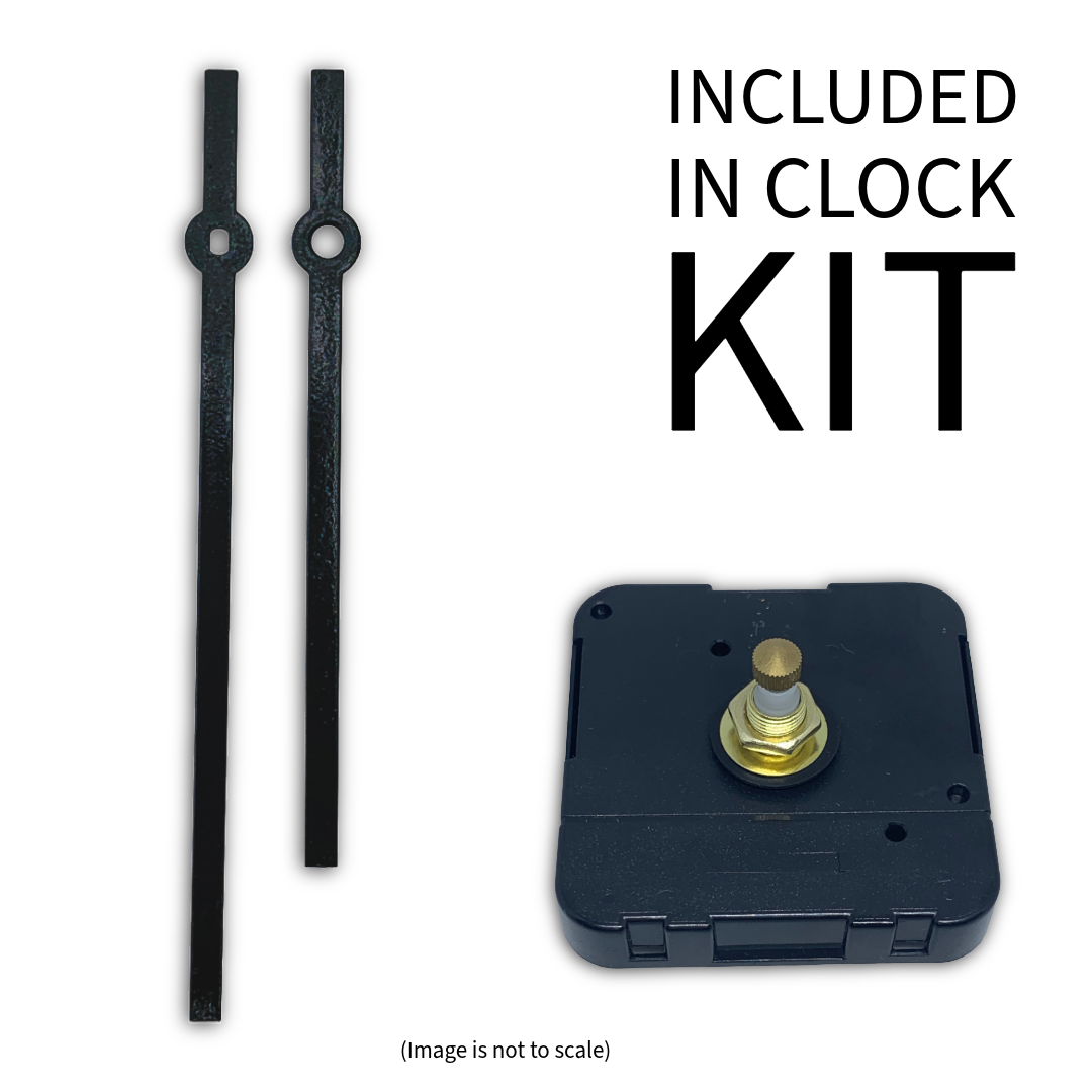 Struck Black - Clock Hand Kit - For Clocks 10" - 11" in Size