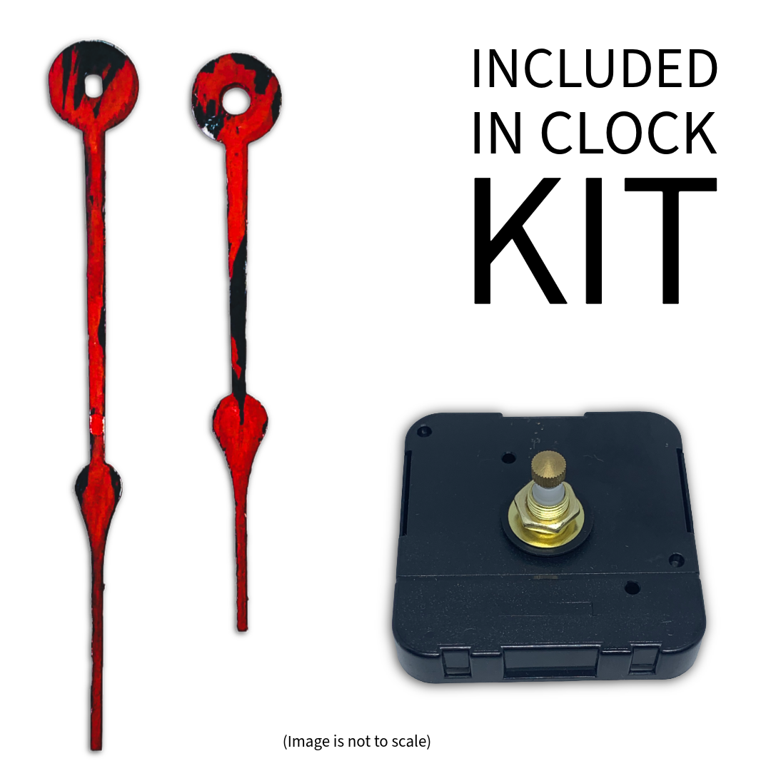Rustic Red - Clock Hand Kit - For Clocks 9" - 10" in Size