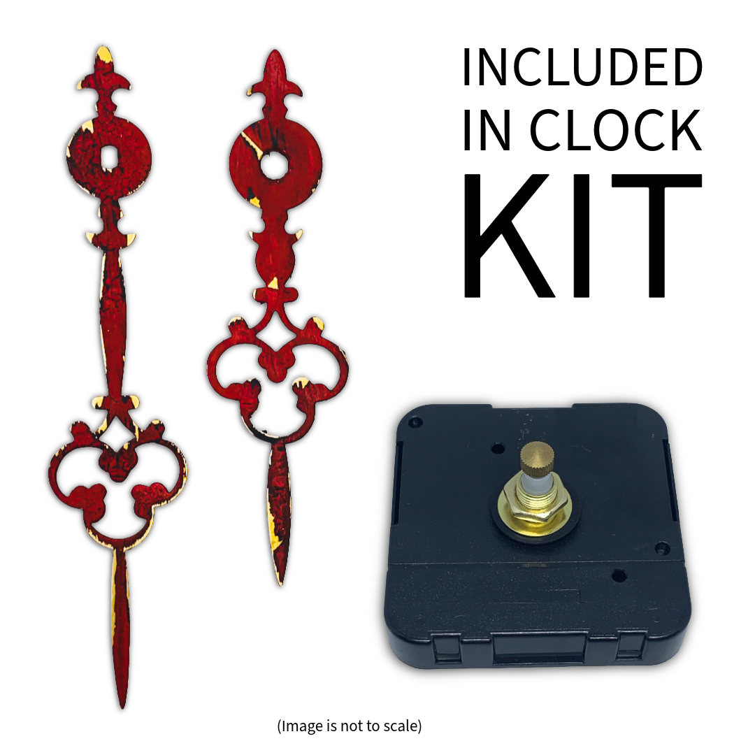 Rustic Red - Clock Hand Kit - For Clocks 7-1/2" - 8-1/2" in Size