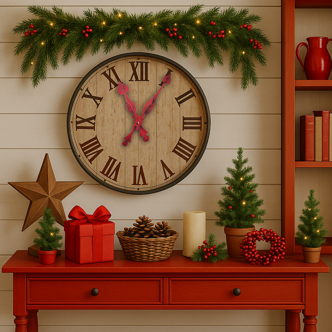 Rustic Red  - Clock Hand Kit - For Clocks 20" - 21" in Size