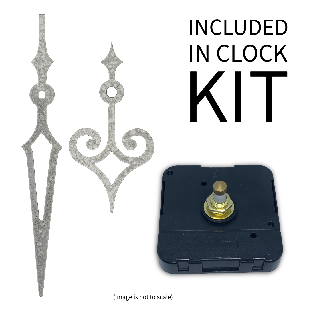 Struck Metal - Clock Hand Kit - For Clocks 7-1/2" - 8-1/2" in Size