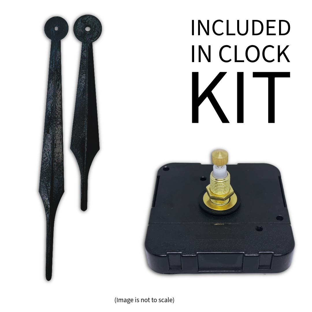 Struck Black - Clock Hand Kit - For Clocks 18" - 19" in Size