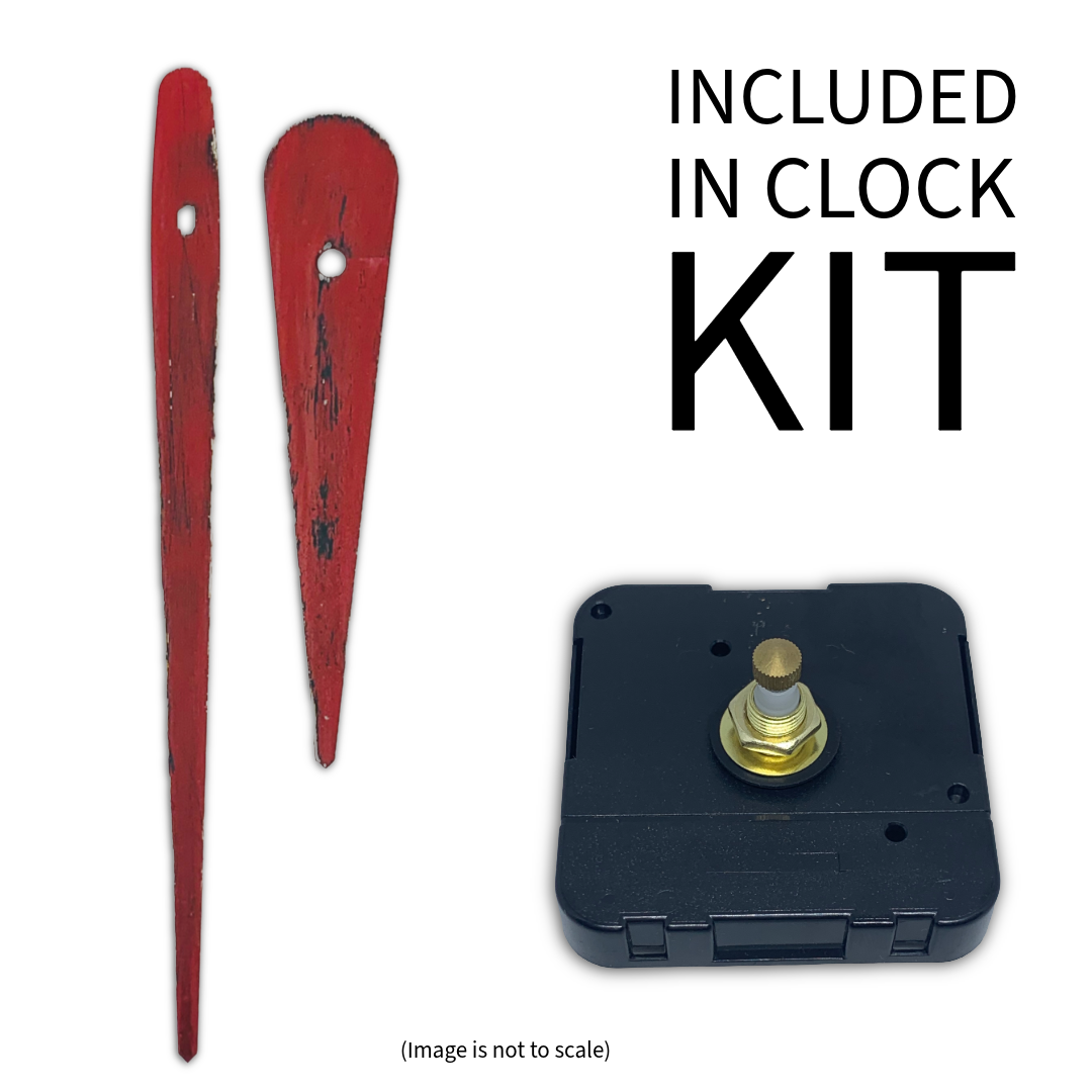 Rustic Red - Clock Hand Kit - For Clocks 11-1/2" - 12-1/2" in Size