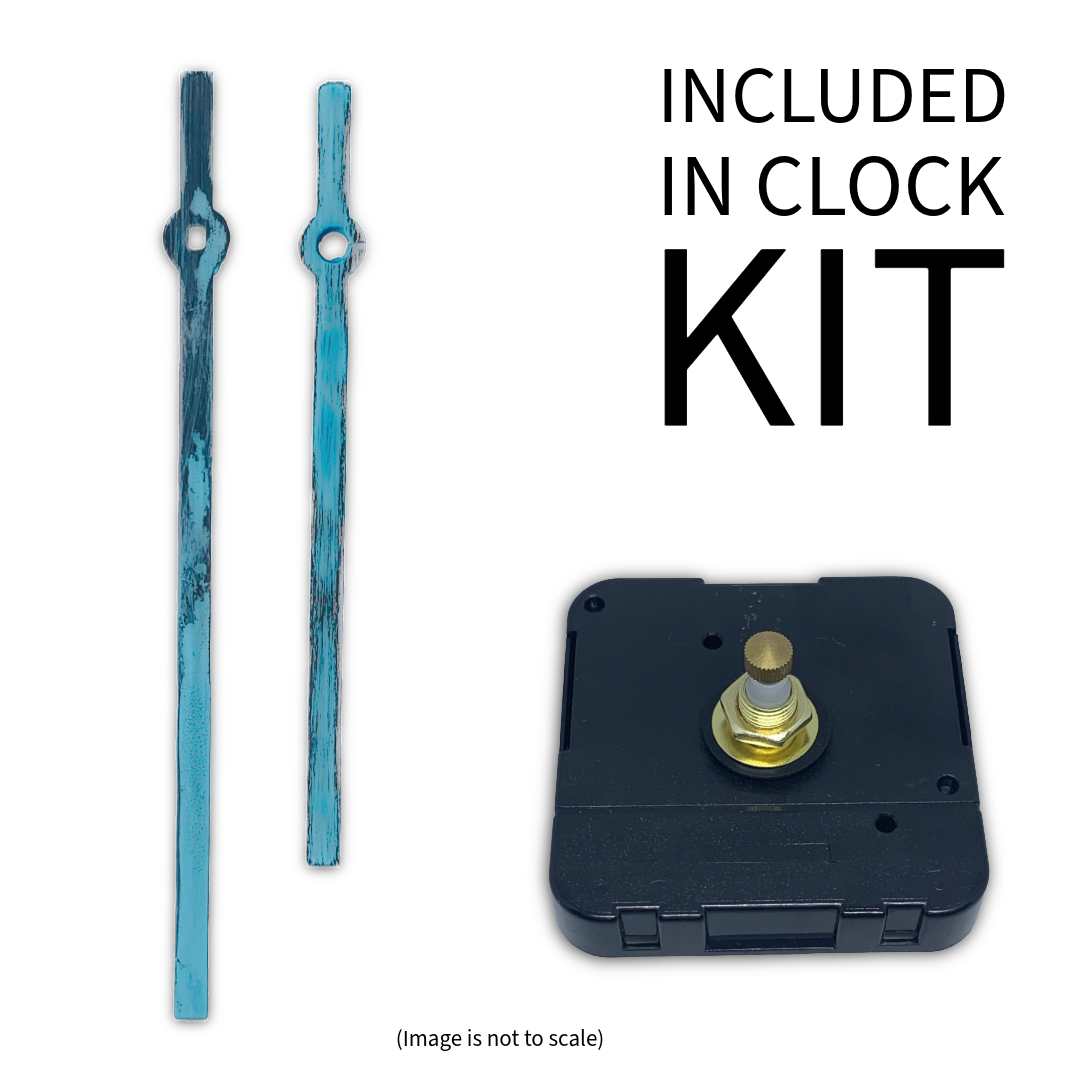 Rustic Blue - Clock Hand Kit - For Clocks 10" - 11" in Size