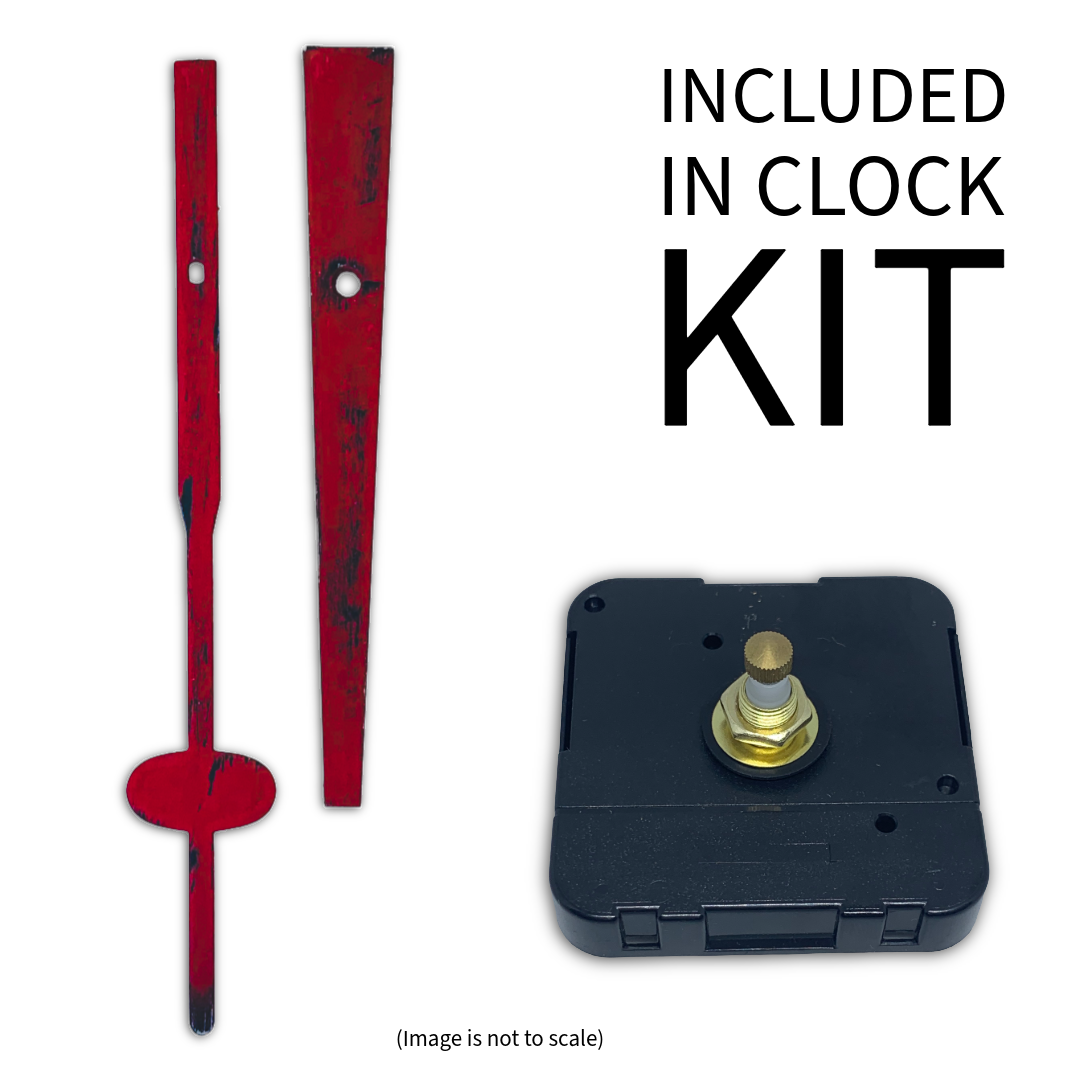 Rustic Red - Clock Hand Kit - For Clocks 11-1/2" - 12-1/2" in Size