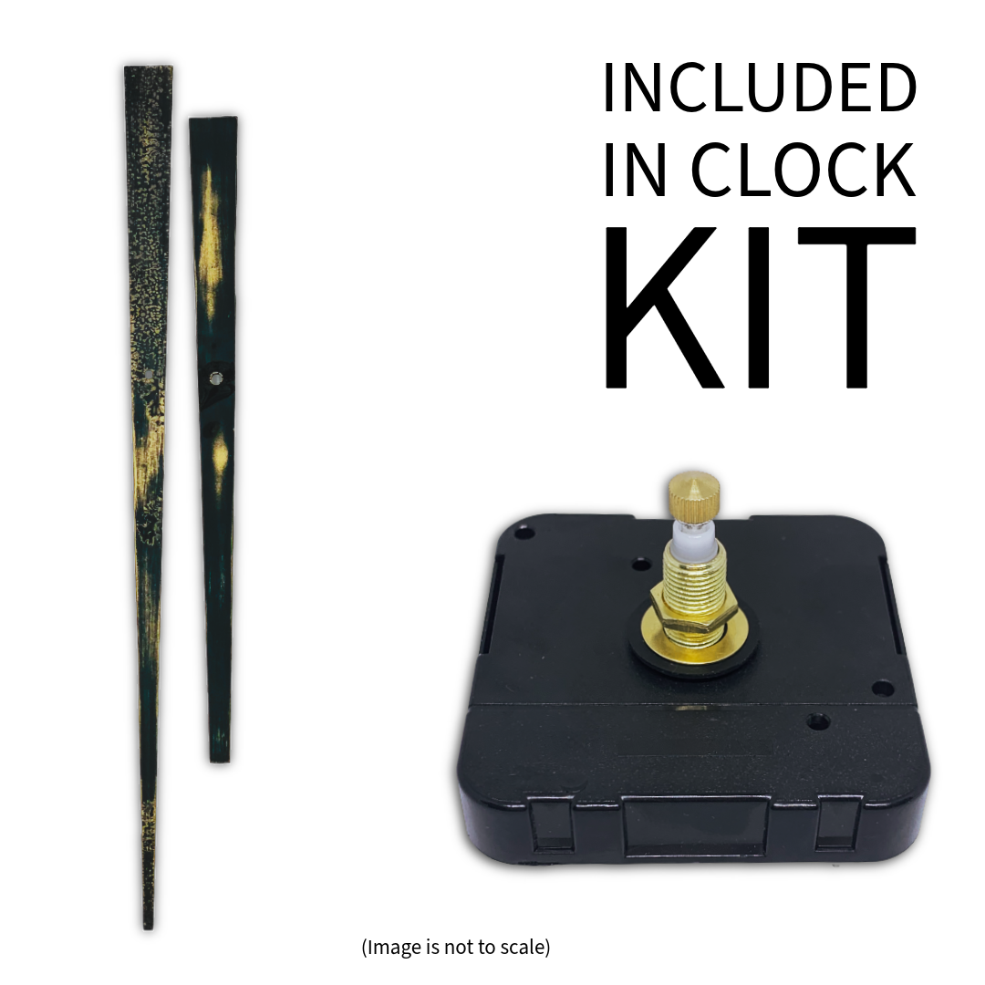 Rustic Black - Clock Hand Kit - For Clocks 20" - 21" in Size