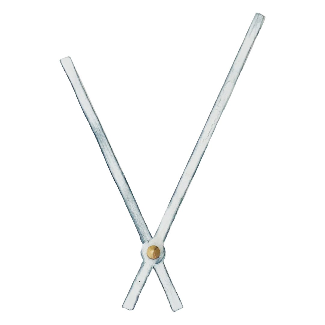 Rustic White - Clock Hand Kit - For Clocks 10" - 11" in Size